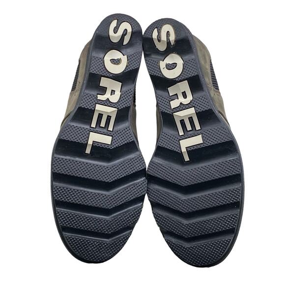 Sorel Women's Joan Of Arctic Olive Leather Hidden Wedge Chelsea Boots Size 9.5 - Picture 9 of 10